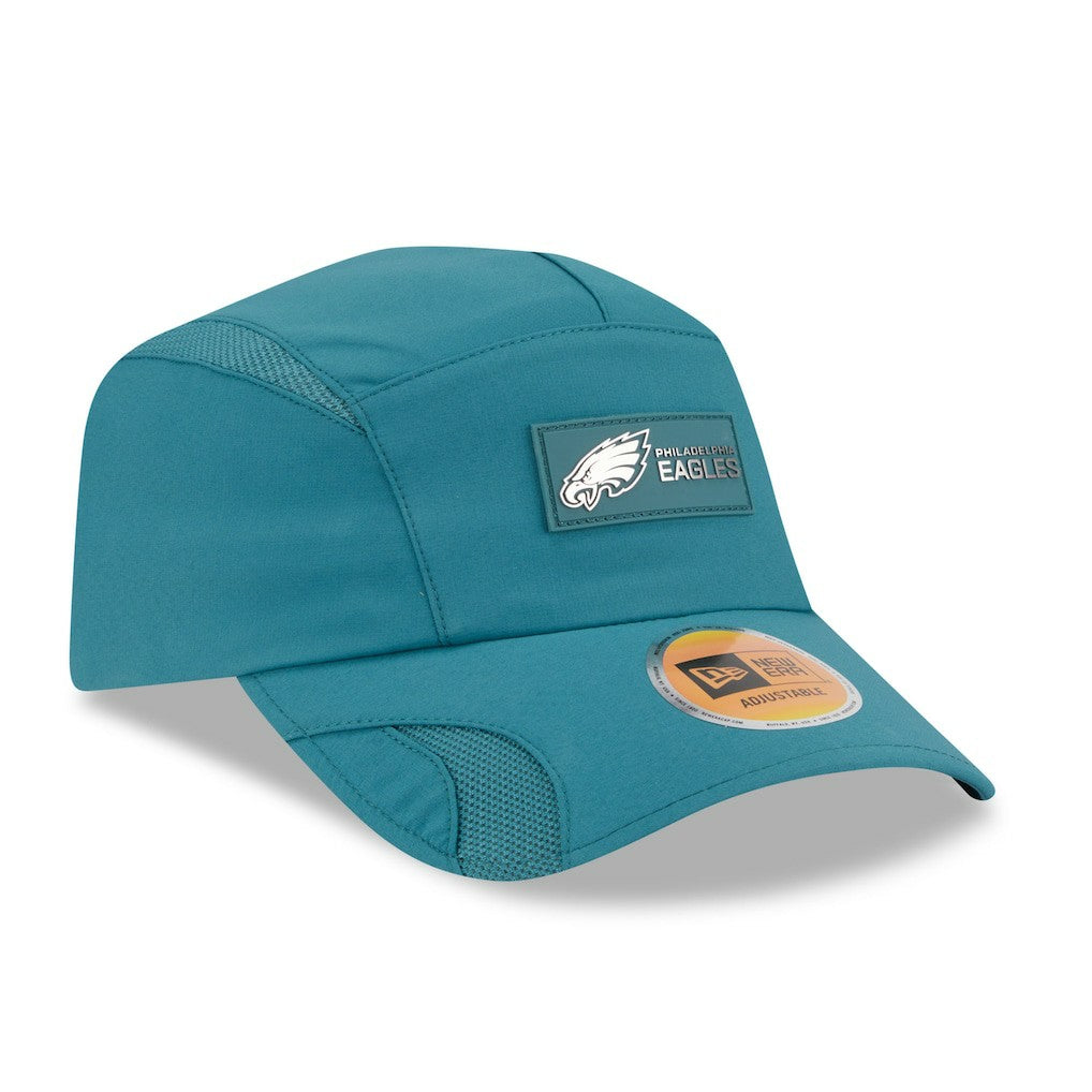 Philadelphia Eagles New Era 2025 Sideline Runner Adjustable Hat - Midnight Green Hats