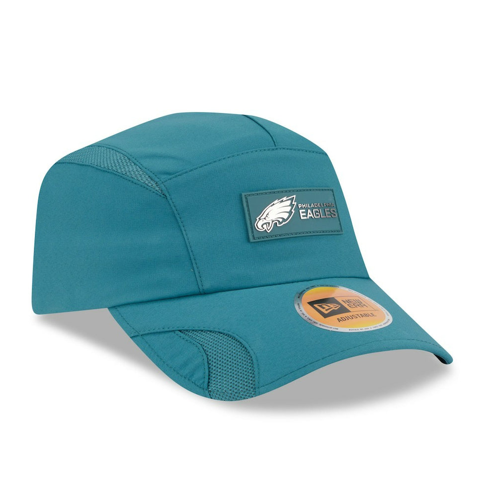 Philadelphia Eagles New Era 2025 Sideline Runner Adjustable Hat - Midnight Green Hats