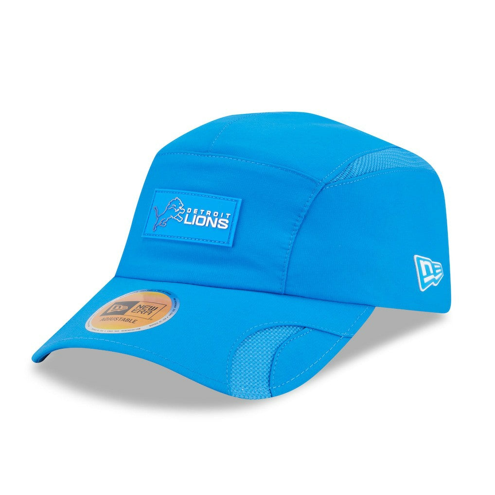 Detroit Lions New Era 2025 Sideline Runner Adjustable Hat - Blue Hats