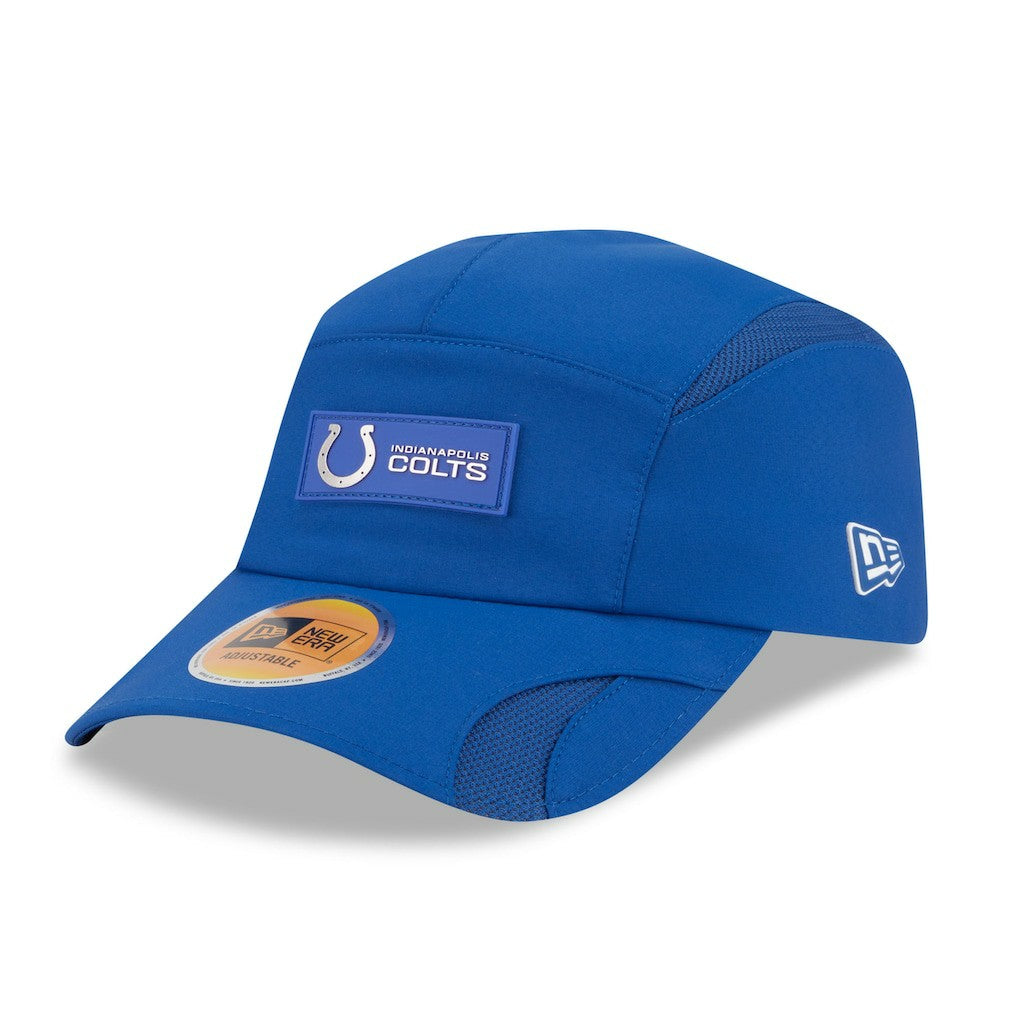 Indianapolis Colts New Era 2025 Sideline Runner Adjustable Hat - Royal Hats