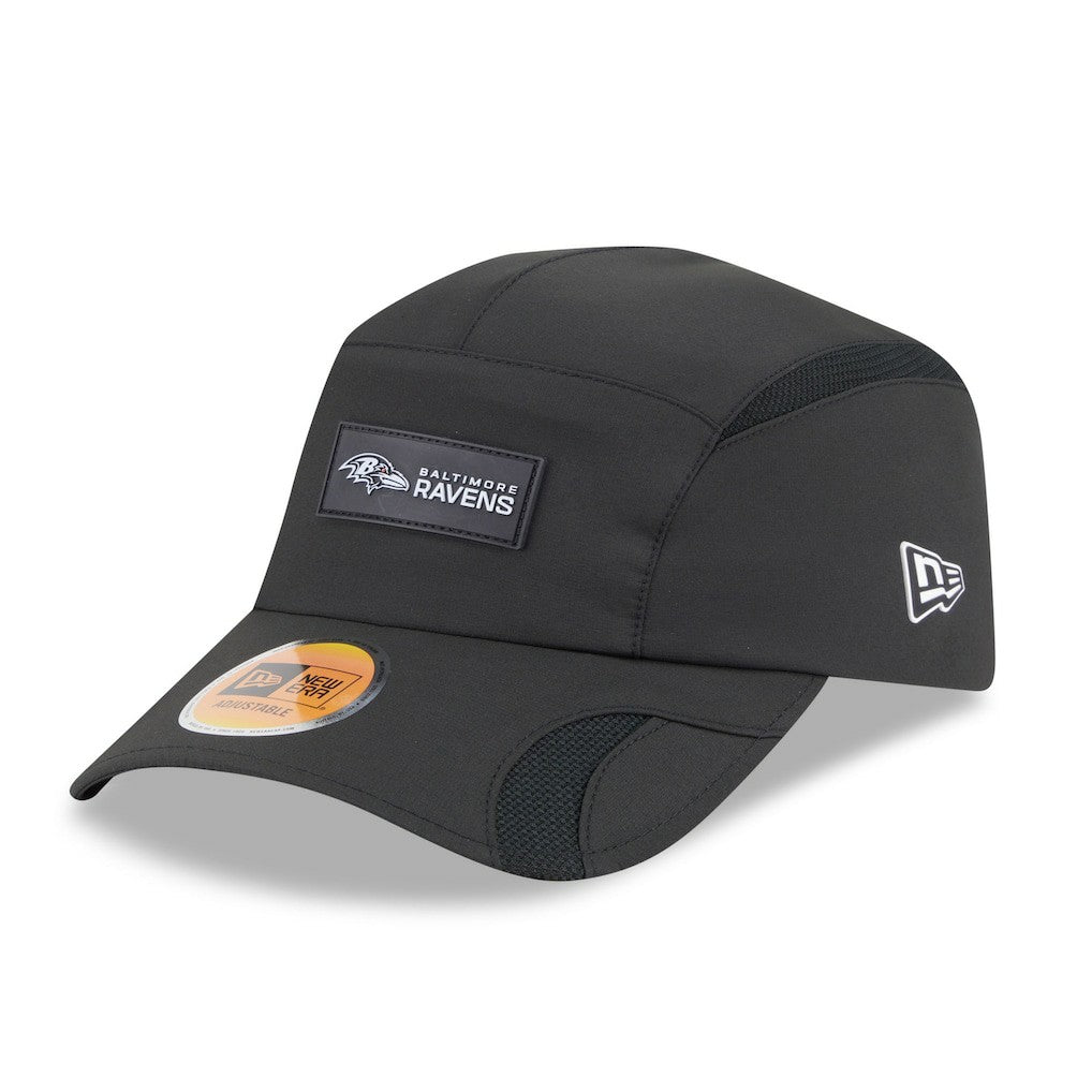 Baltimore Ravens New Era 2025 Sideline Runner Adjustable Hat - Black Hats
