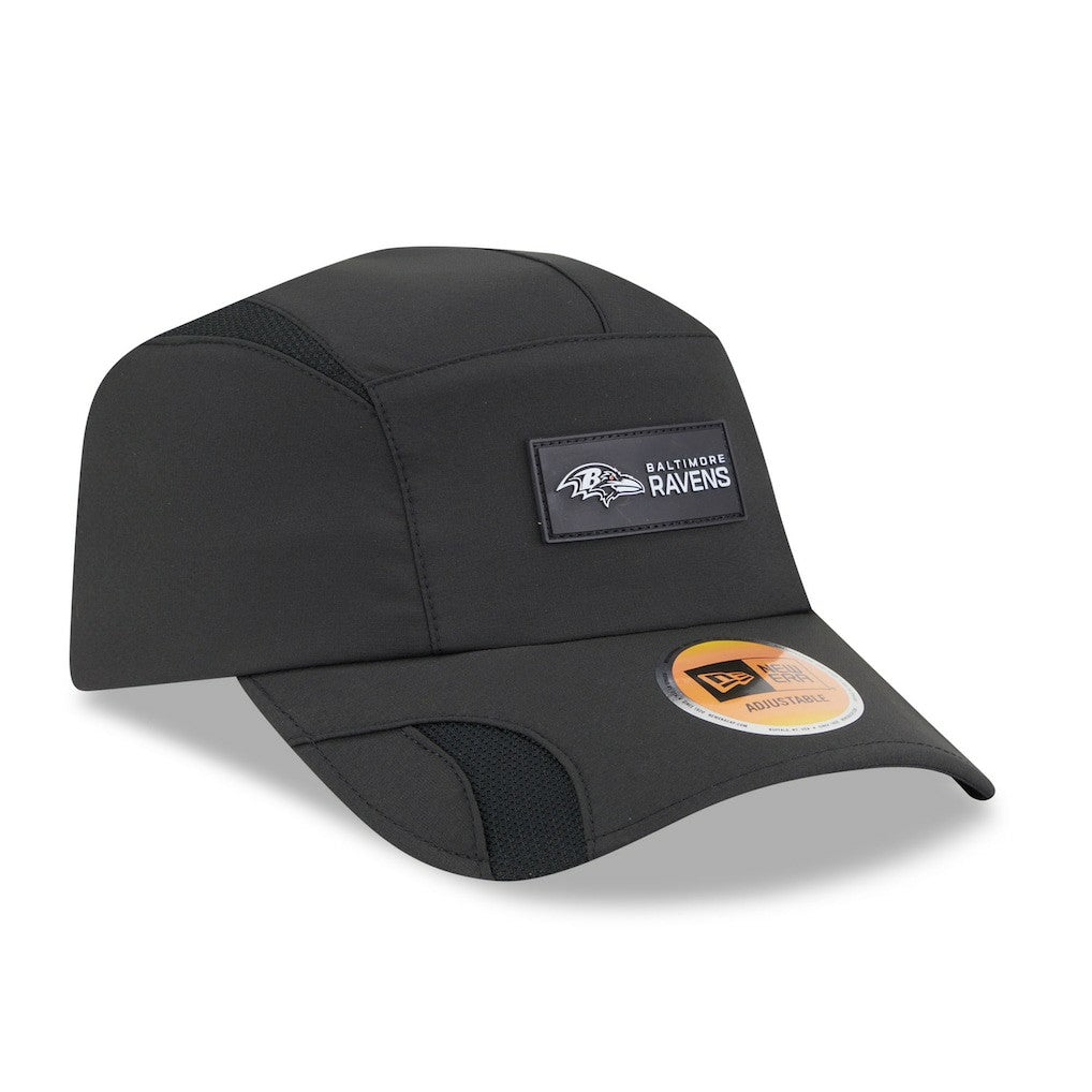 Baltimore Ravens New Era 2025 Sideline Runner Adjustable Hat - Black Hats