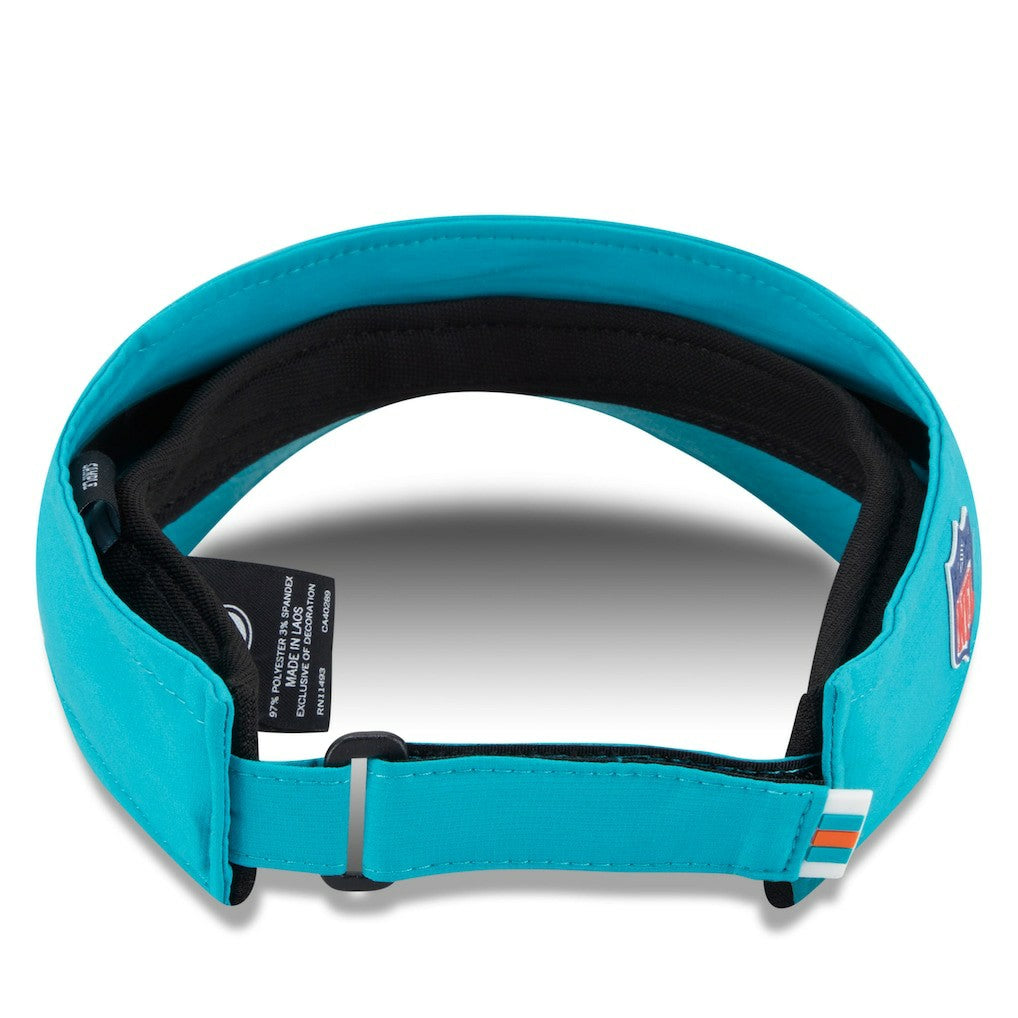 Miami Dolphins New Era 2025 Sideline Visor - Aqua