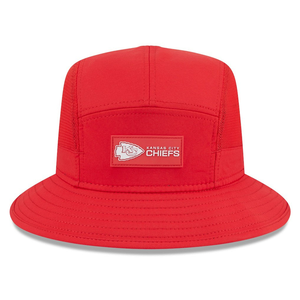 Kansas City Chiefs New Era 2025 Sideline Bucket Hat - Red Hats