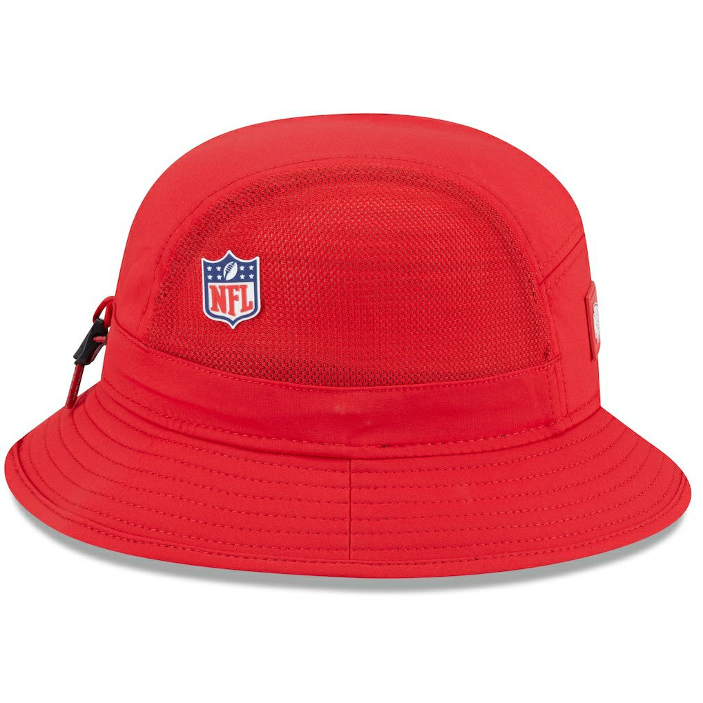 Kansas City Chiefs New Era 2025 Sideline Bucket Hat - Red Hats