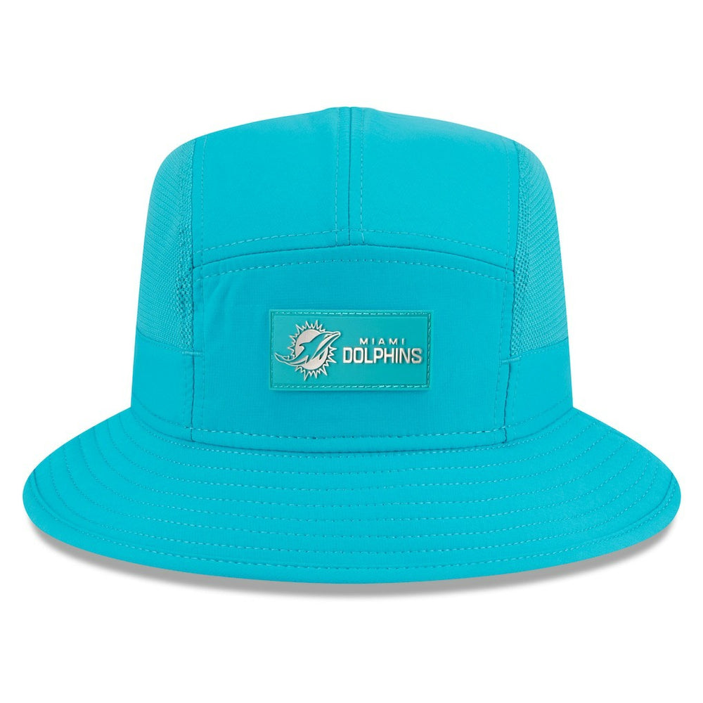 Miami Dolphins New Era 2025 Sideline Bucket Hat - Aqua Hats