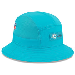 Miami Dolphins New Era 2025 Sideline Bucket Hat - Aqua Hats