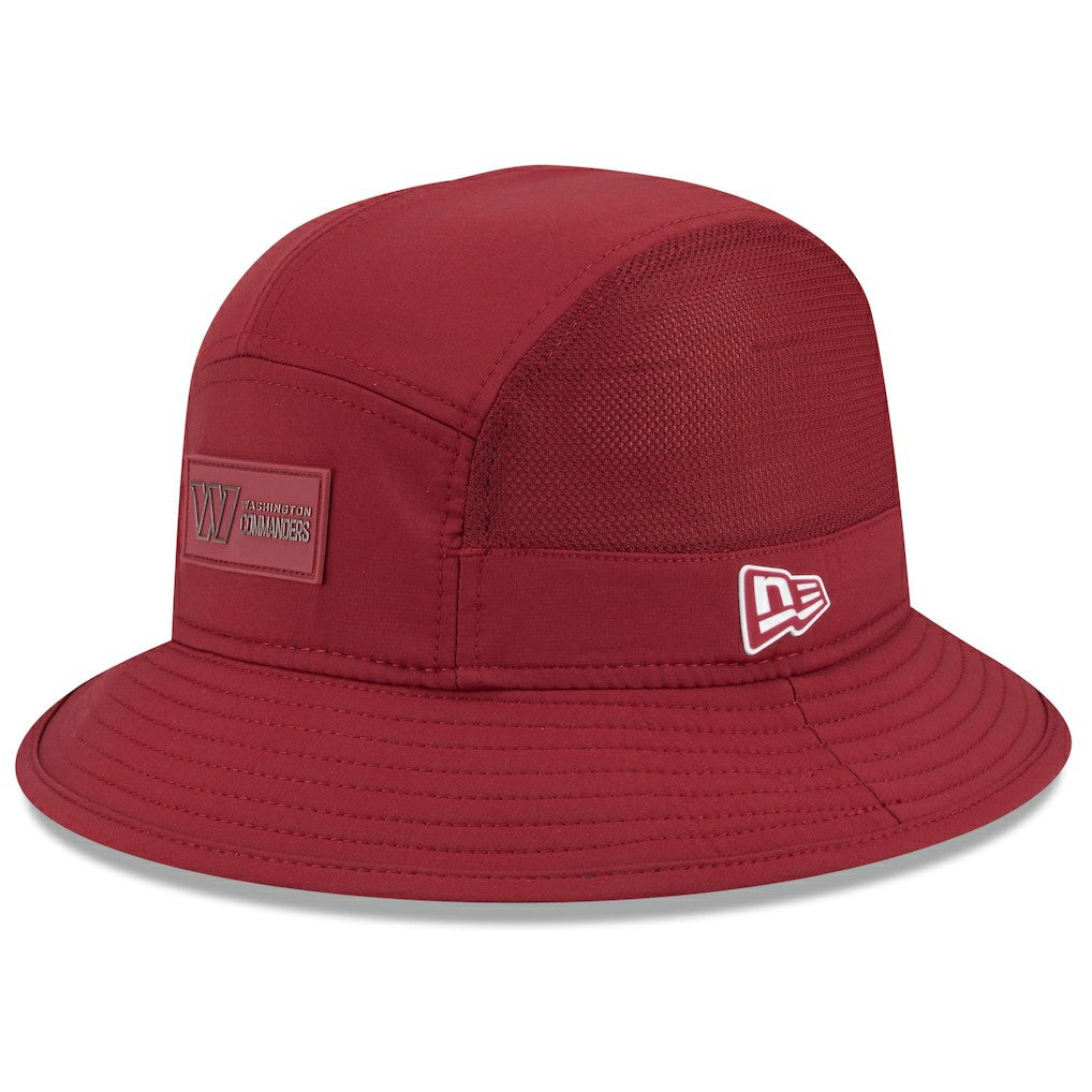 Washington Commanders New Era 2025 Sideline Bucket Hat - Burgundy Hats
