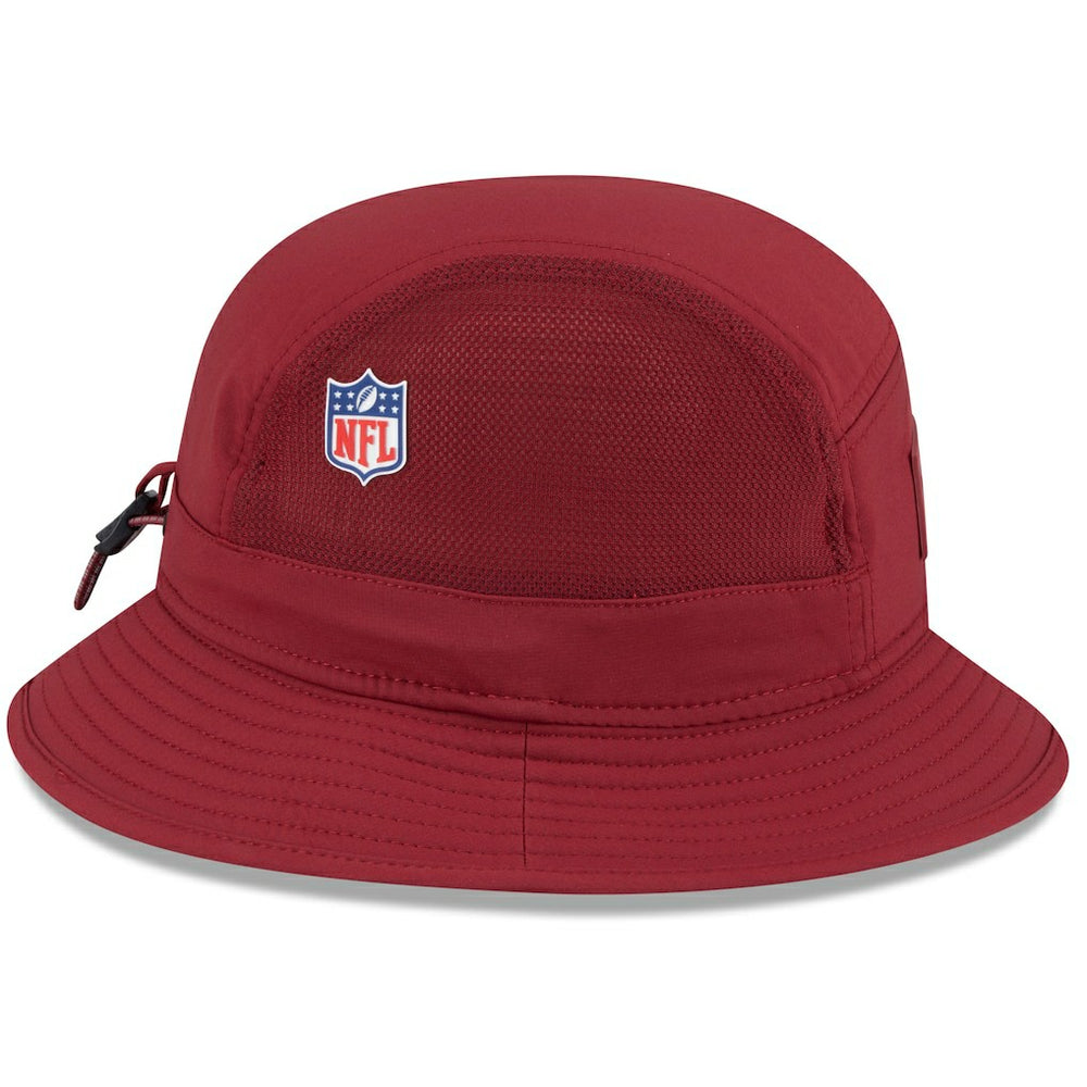 Washington Commanders New Era 2025 Sideline Bucket Hat - Burgundy Hats