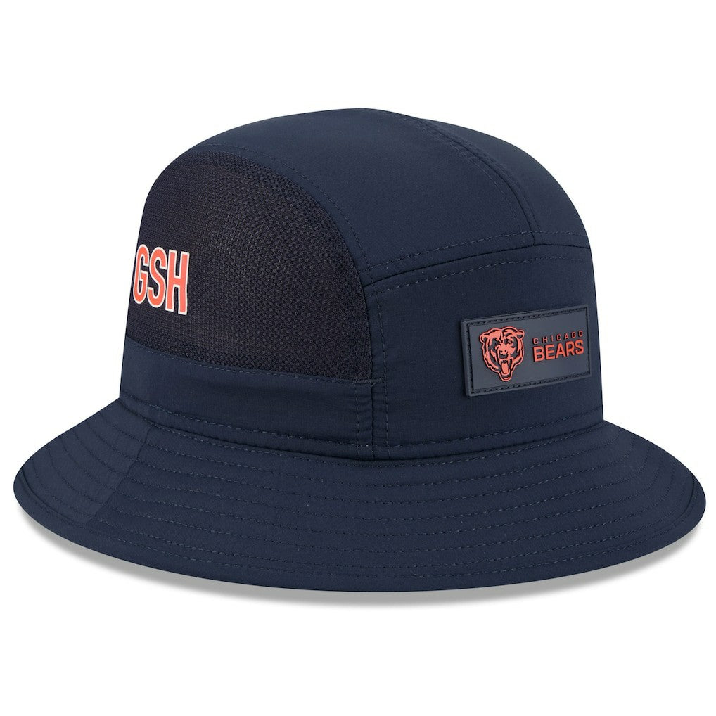 Chicago Bears New Era 2025 Sideline Bucket Hat - Navy Hats