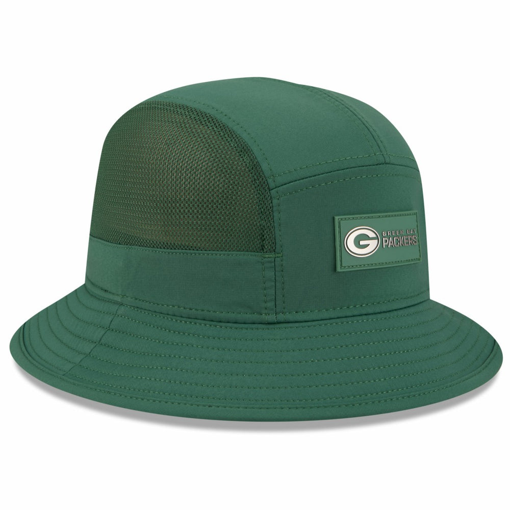 Green Bay Packers New Era 2025 Sideline Bucket Hat - Green Hats