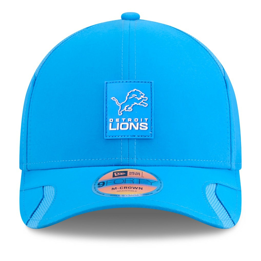 Detroit Lions New Era Youth 2025 Sideline 9FORTY Adjustable Hat - Blue Hats