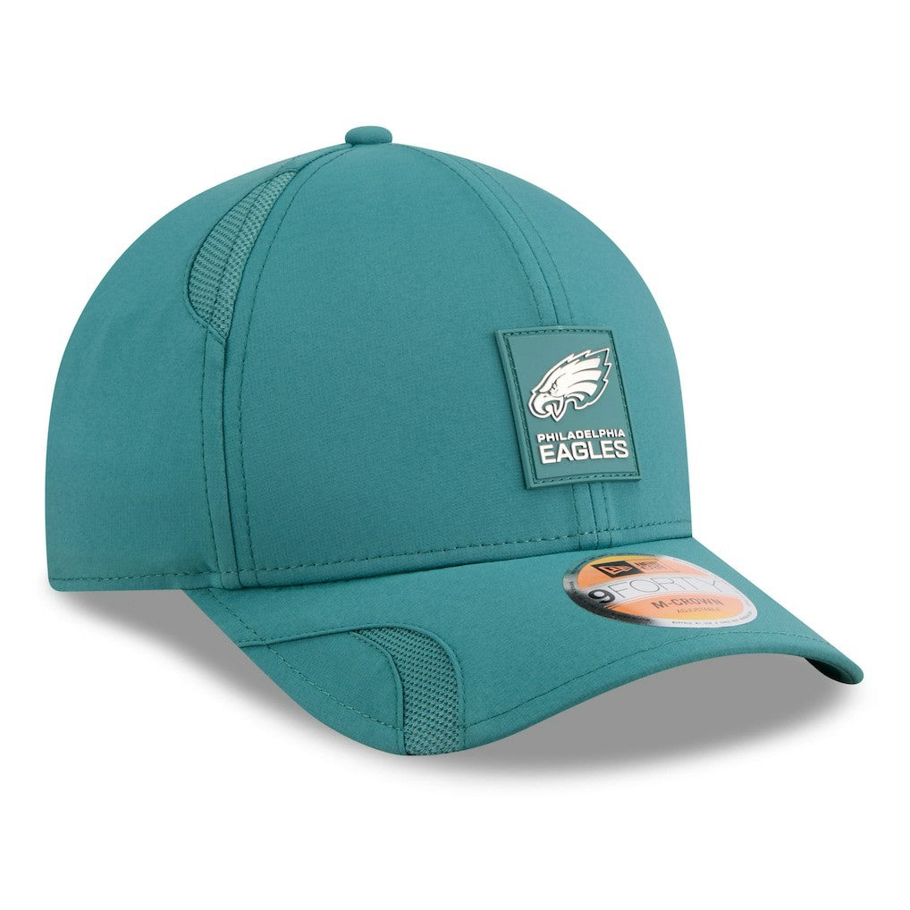 Philadelphia Eagles New Era Youth 2025 Sideline M-Crown 9FORTY Adjustable Hat - Midnight Green Hats