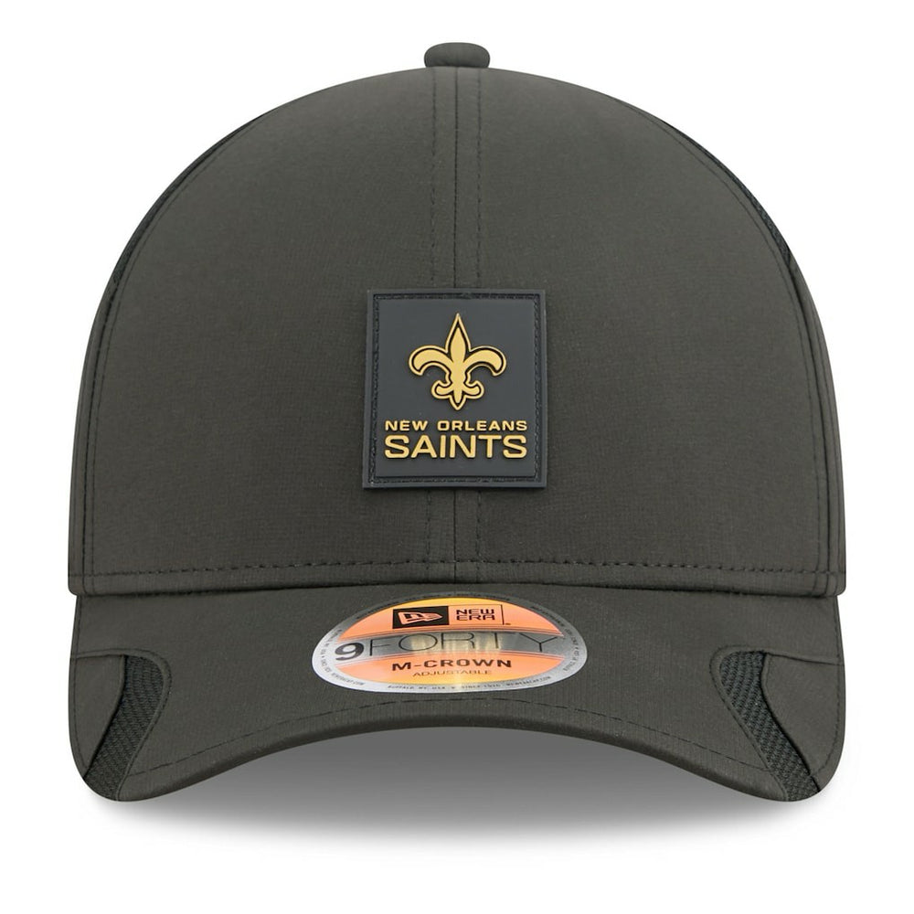 New Orleans Saints New Era Youth 2025 Sideline 9FORTY Adjustable Hat - Black Hats
