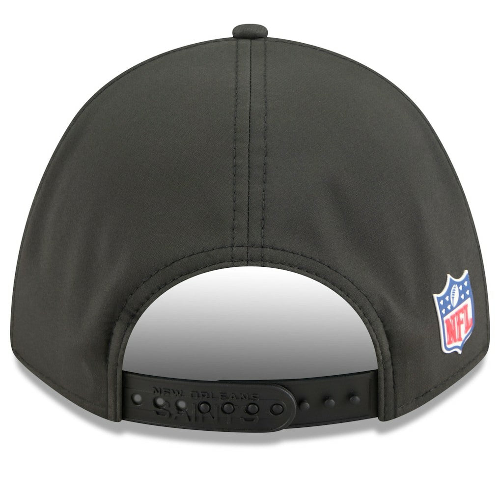New Orleans Saints New Era Youth 2025 Sideline 9FORTY Adjustable Hat - Black Hats