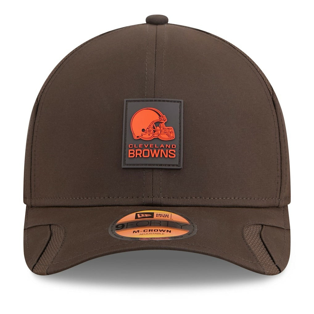 Cleveland Browns New Era Youth 2025 Sideline 9FORTY Adjustable Hat - Brown Hats