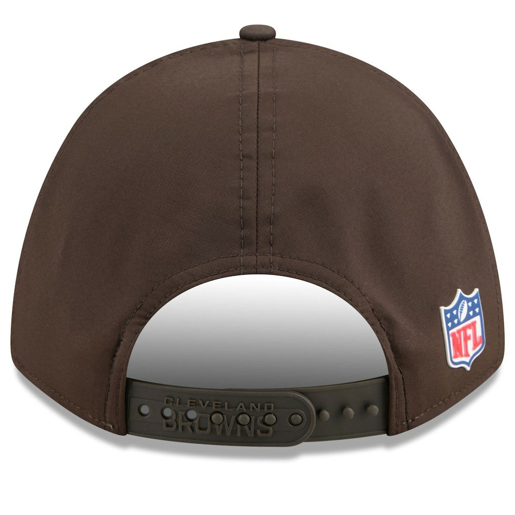 Cleveland Browns New Era Youth 2025 Sideline 9FORTY Adjustable Hat - Brown Hats