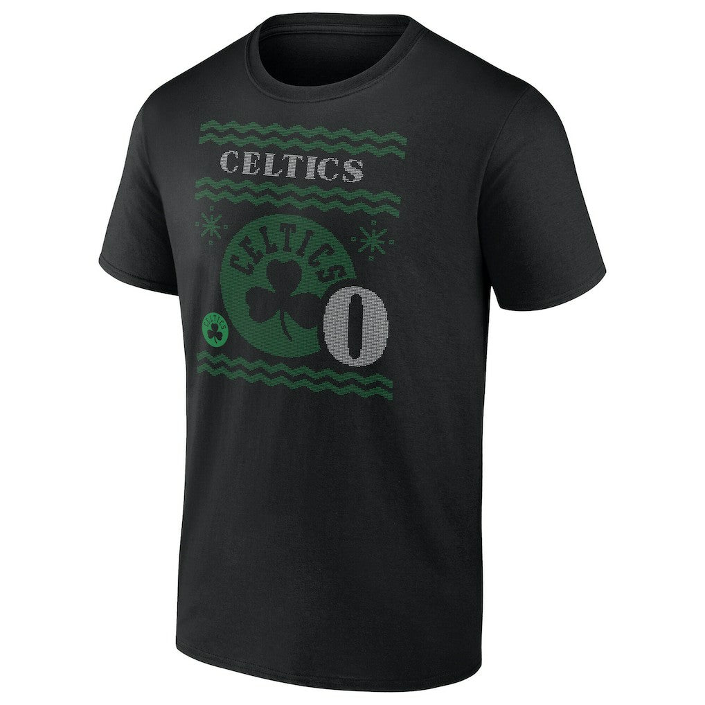 Jayson Tatum Boston Celtics Ugly Sweater Name & Number T-Shirt Black outlet