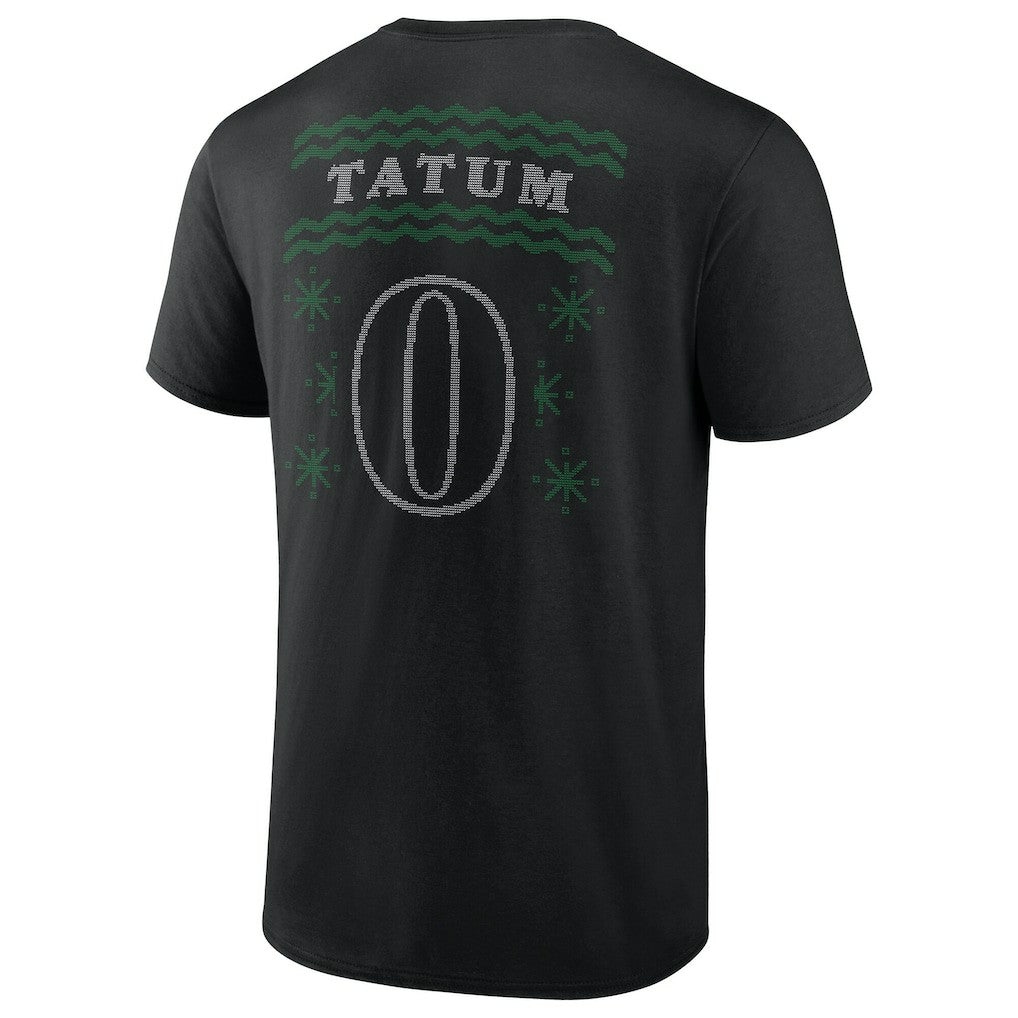 Jayson Tatum Boston Celtics Ugly Sweater Name & Number T-Shirt Black outlet