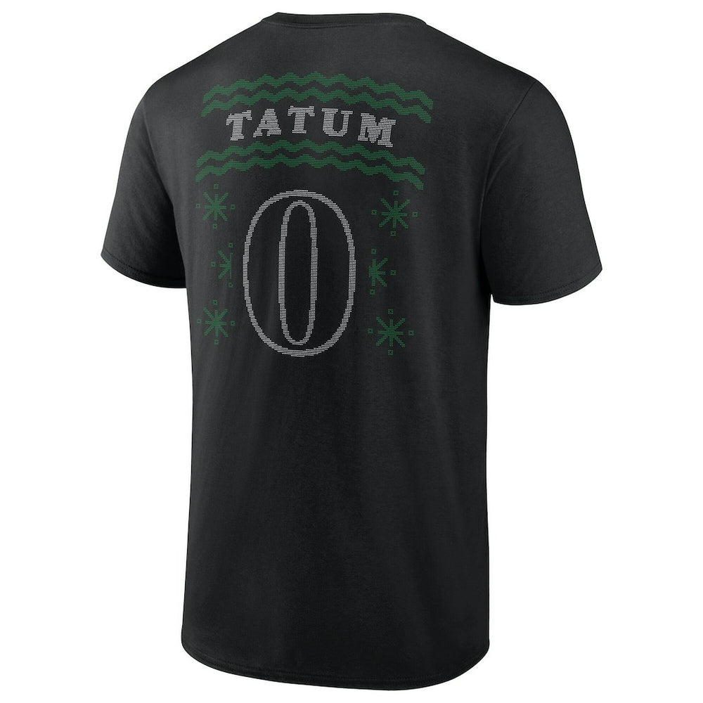 Jayson Tatum Boston Celtics Ugly Sweater Name & Number T-Shirt Black outlet
