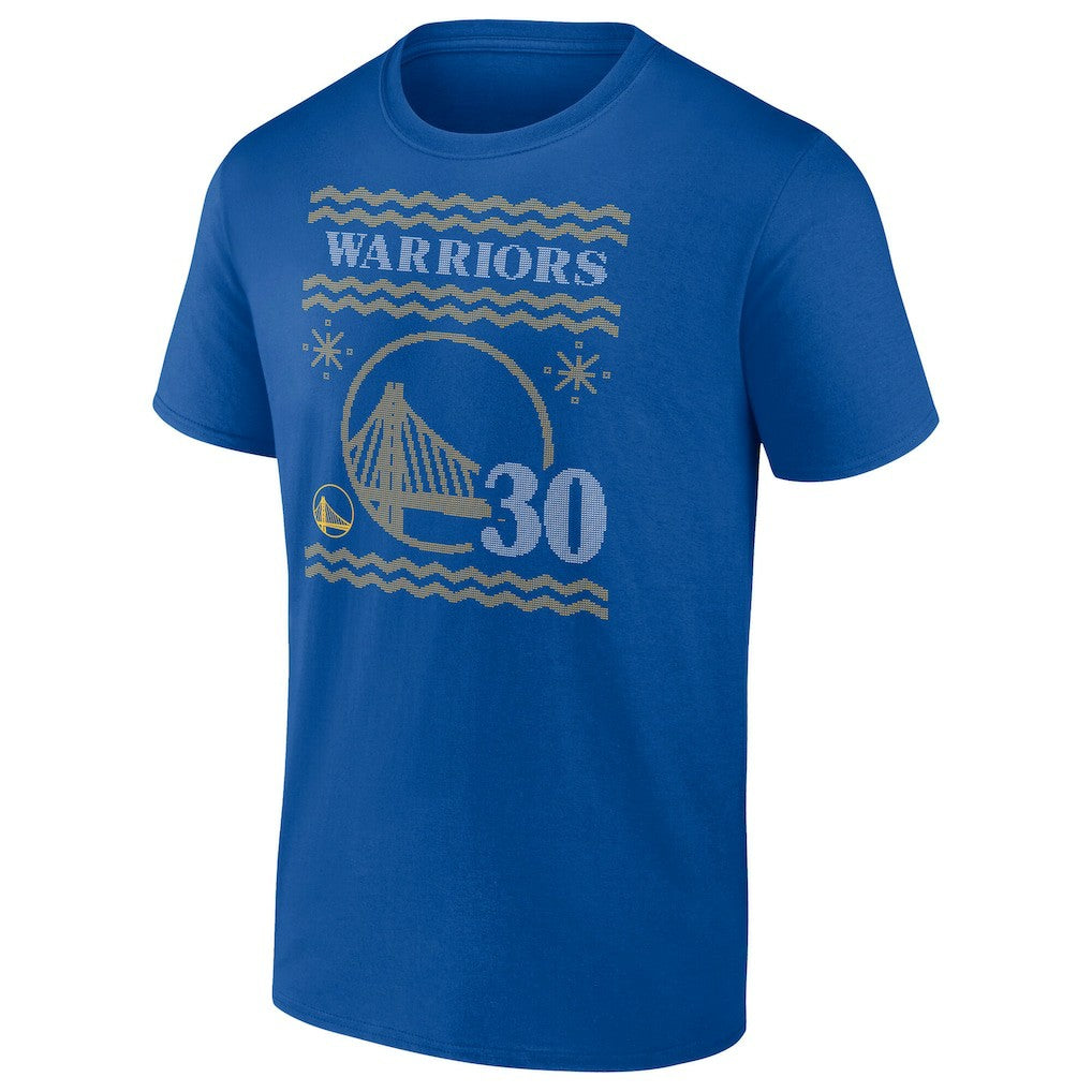 Stephen Curry Golden State Warriors Ugly Sweater Name & Number T-Shirt Royal