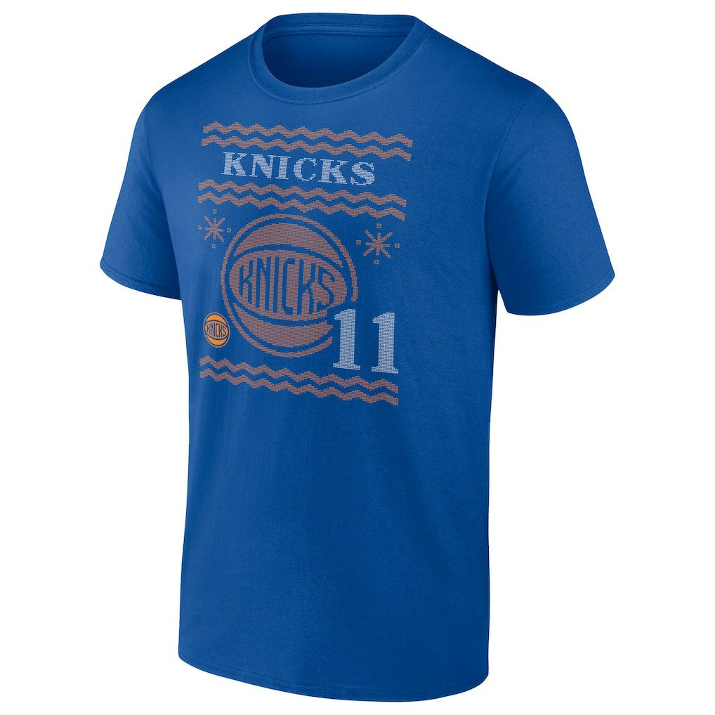 Jalen Brunson New York Knicks Ugly Sweater Name & Number T-Shirt Blue outlet