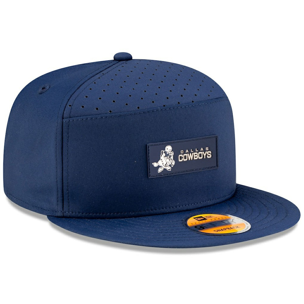 Dallas Cowboys New Era 2025 Sideline Throwback Split Panel 9FIFTY Snapback Hat - Navy Hats