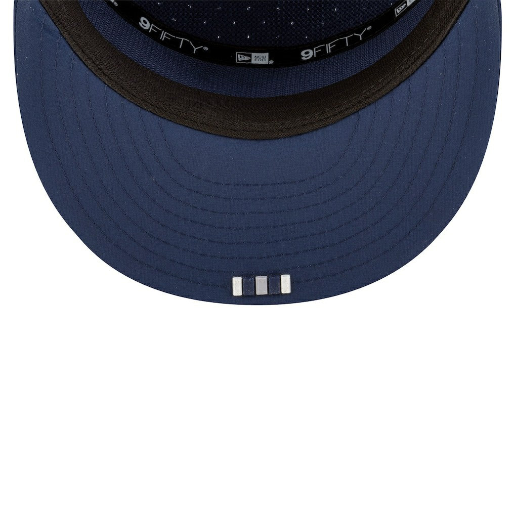 Dallas Cowboys New Era 2025 Sideline Throwback Split Panel 9FIFTY Snapback Hat - Navy Hats