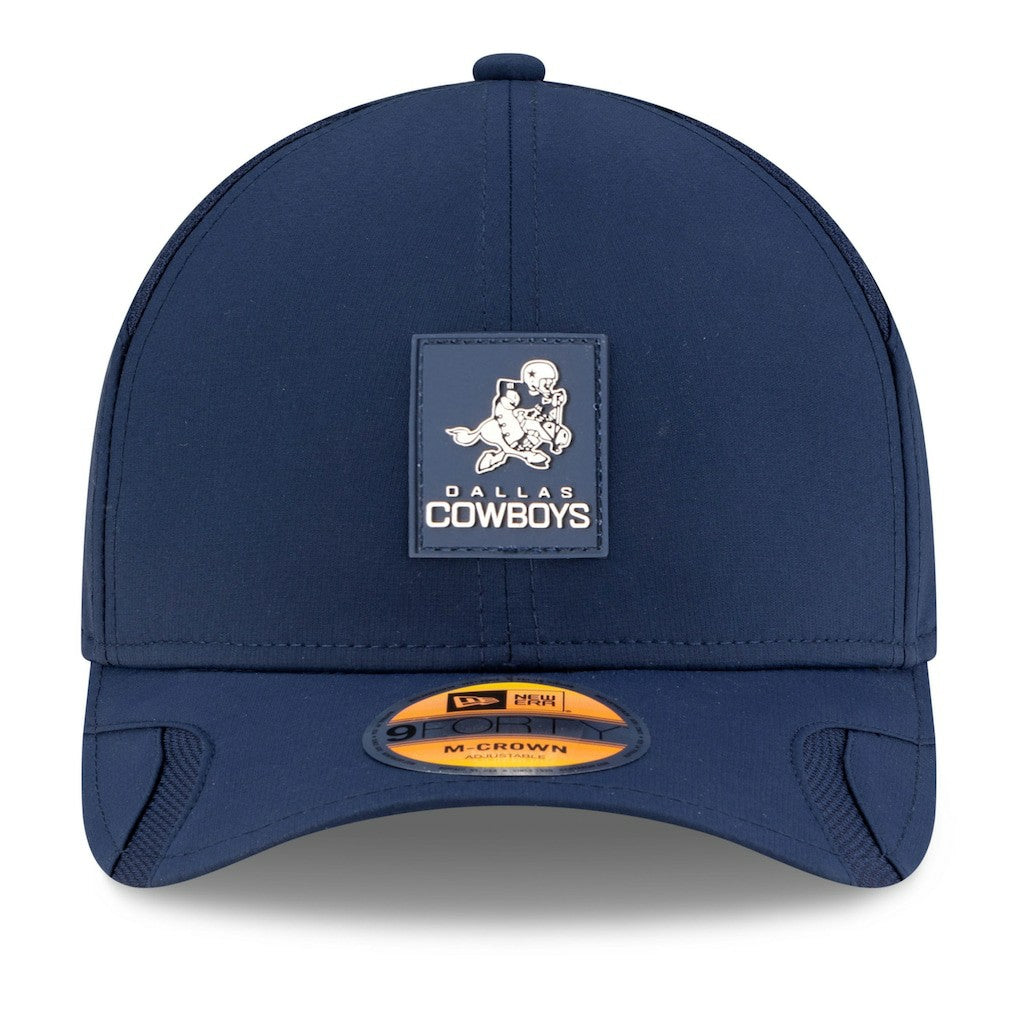 Dallas Cowboys New Era 2025 Sideline Throwback M-Crown 9FORTY Adjustable Hat - Navy Hats