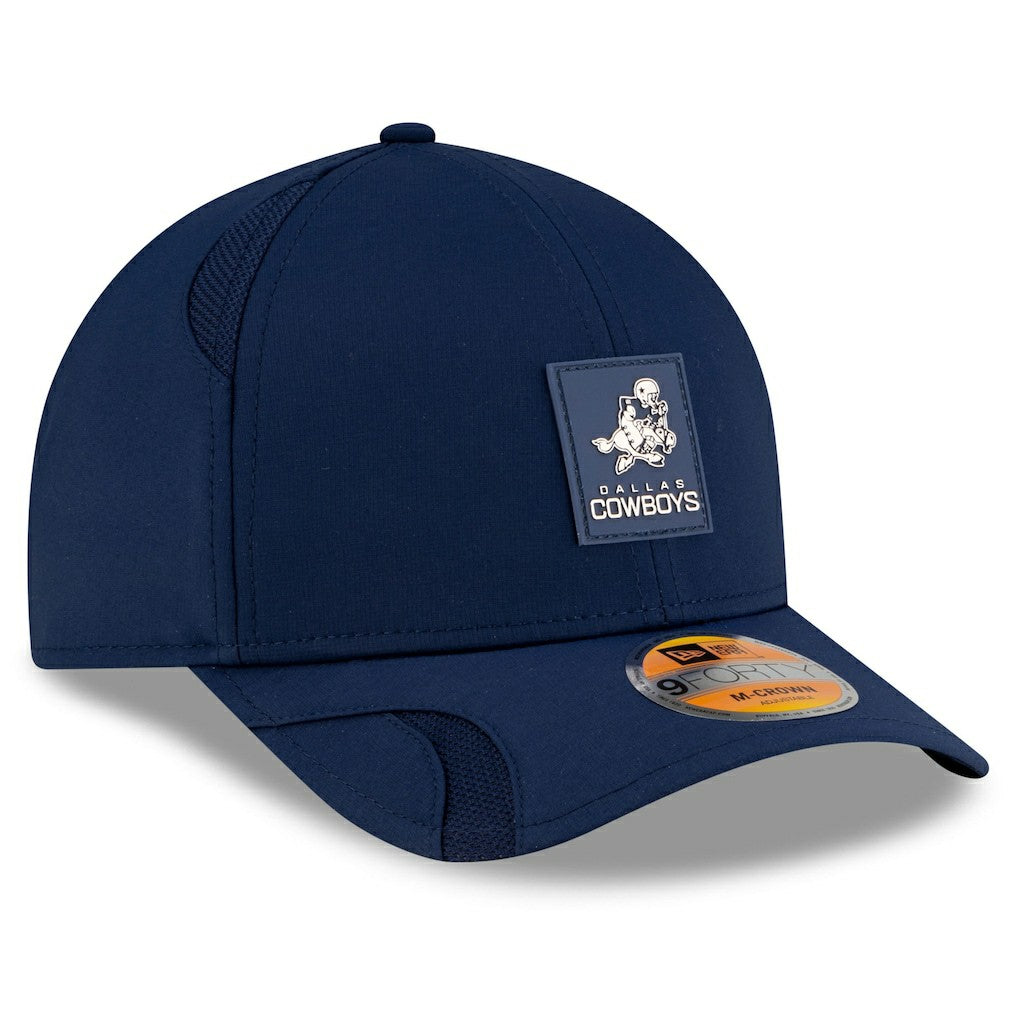 Dallas Cowboys New Era 2025 Sideline Throwback M-Crown 9FORTY Adjustable Hat - Navy Hats
