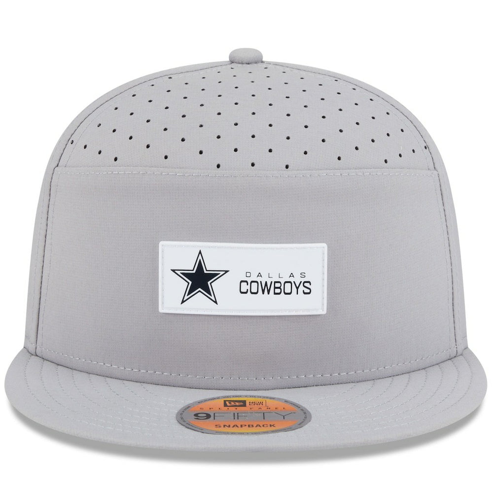 Dallas Cowboys New Era 2025 Sideline Split Panel 9FIFTY Snapback Hat - Gray Hats
