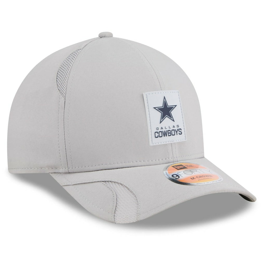 Dallas Cowboys New Era 2025 Sideline M-Crown 9FORTY Adjustable Hat - Gray Hats