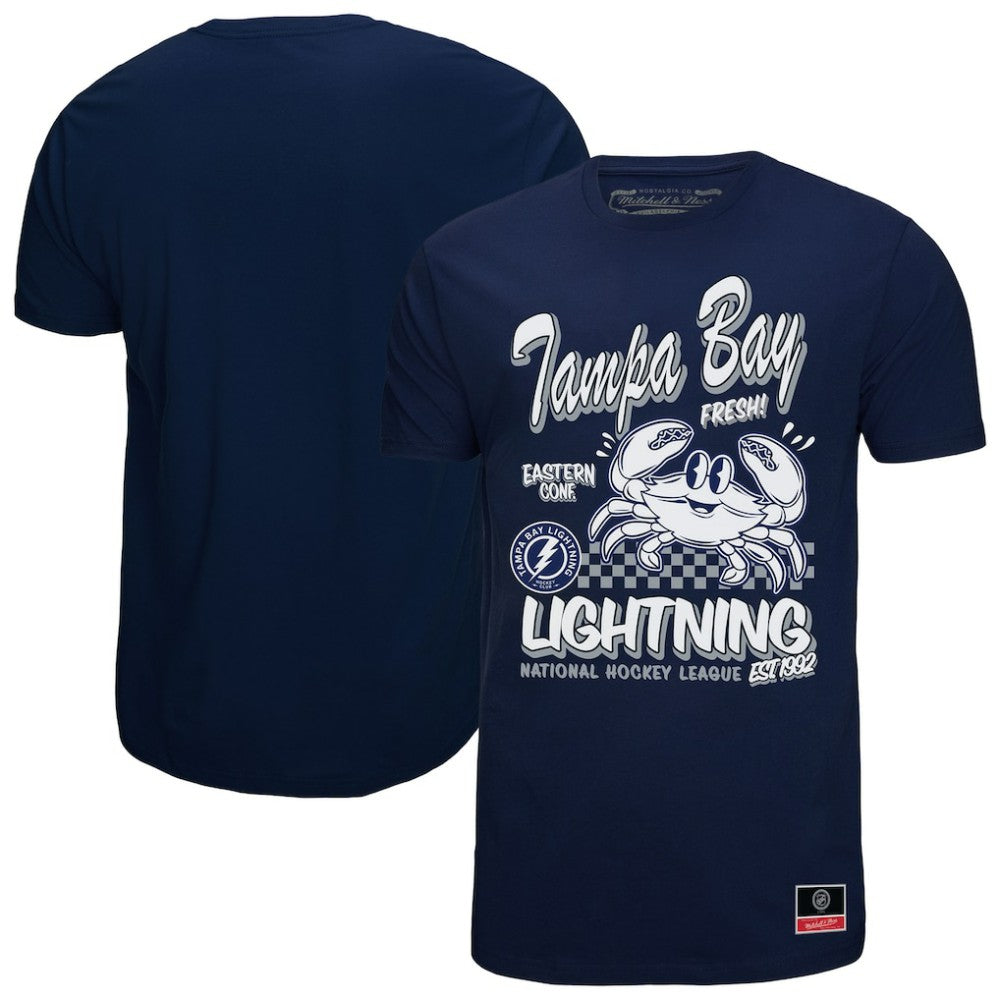 Tampa Bay Lightning Mitchell & Ness Local Food T-Shirt - Navy | US 202629811