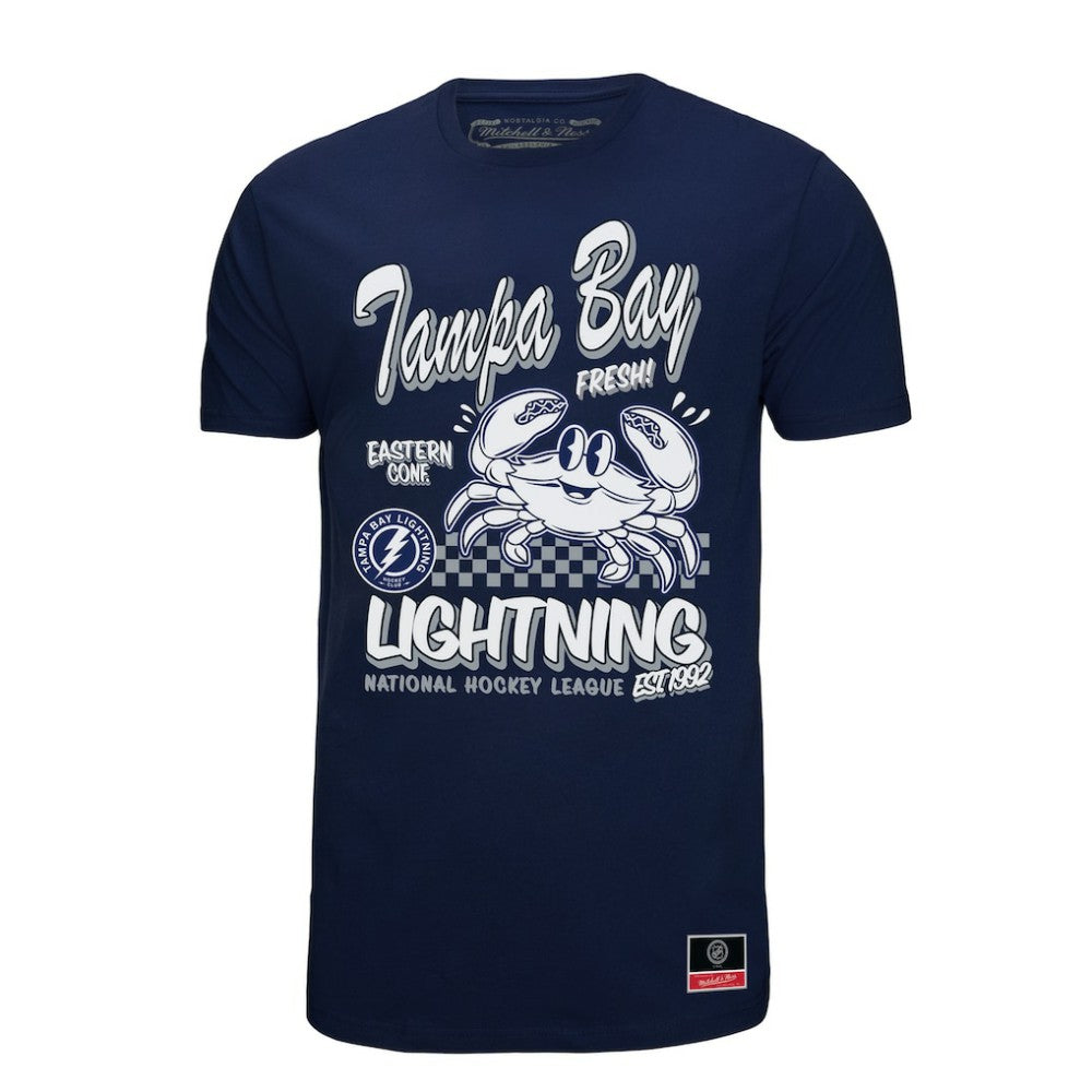 Tampa Bay Lightning Mitchell & Ness Local Food T-Shirt - Navy | US 202629811