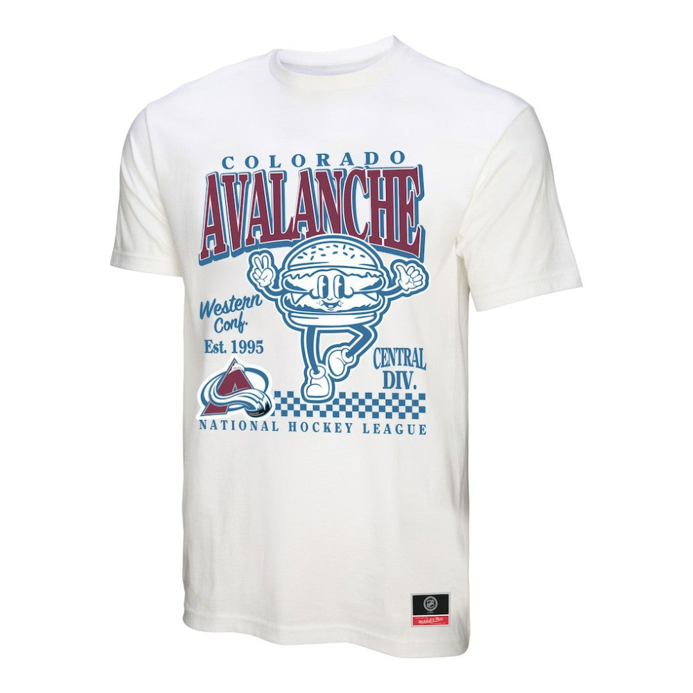 Colorado Avalanche Mitchell & Ness Local Food T-Shirt - White | US 202629822