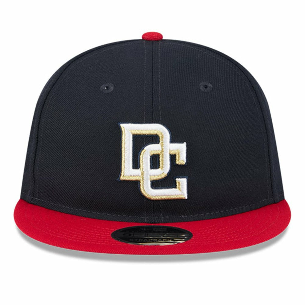 Washington Nationals New Era Baseball Hall of Fame Retro Crown 9FIFTY Adjustable Hat - Navy/Red Hats