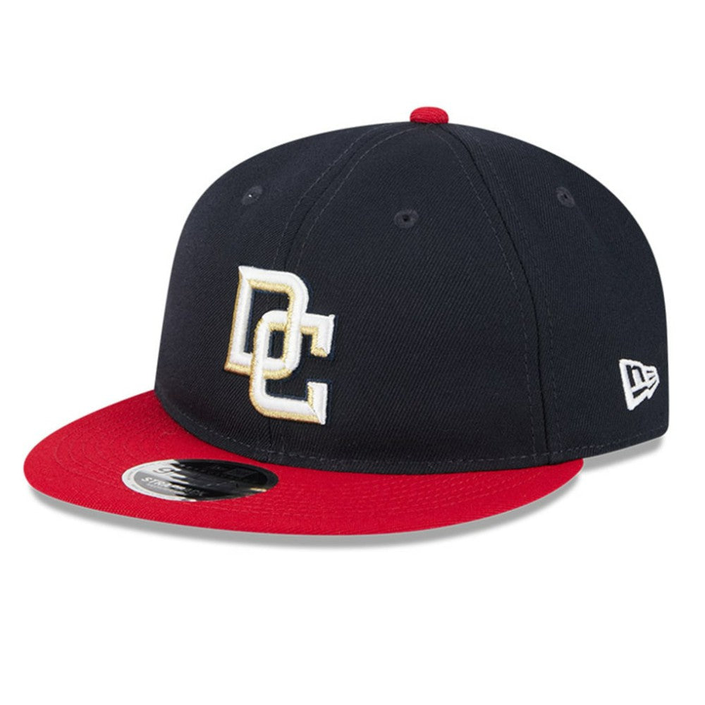 Washington Nationals New Era Baseball Hall of Fame Retro Crown 9FIFTY Adjustable Hat - Navy/Red Hats