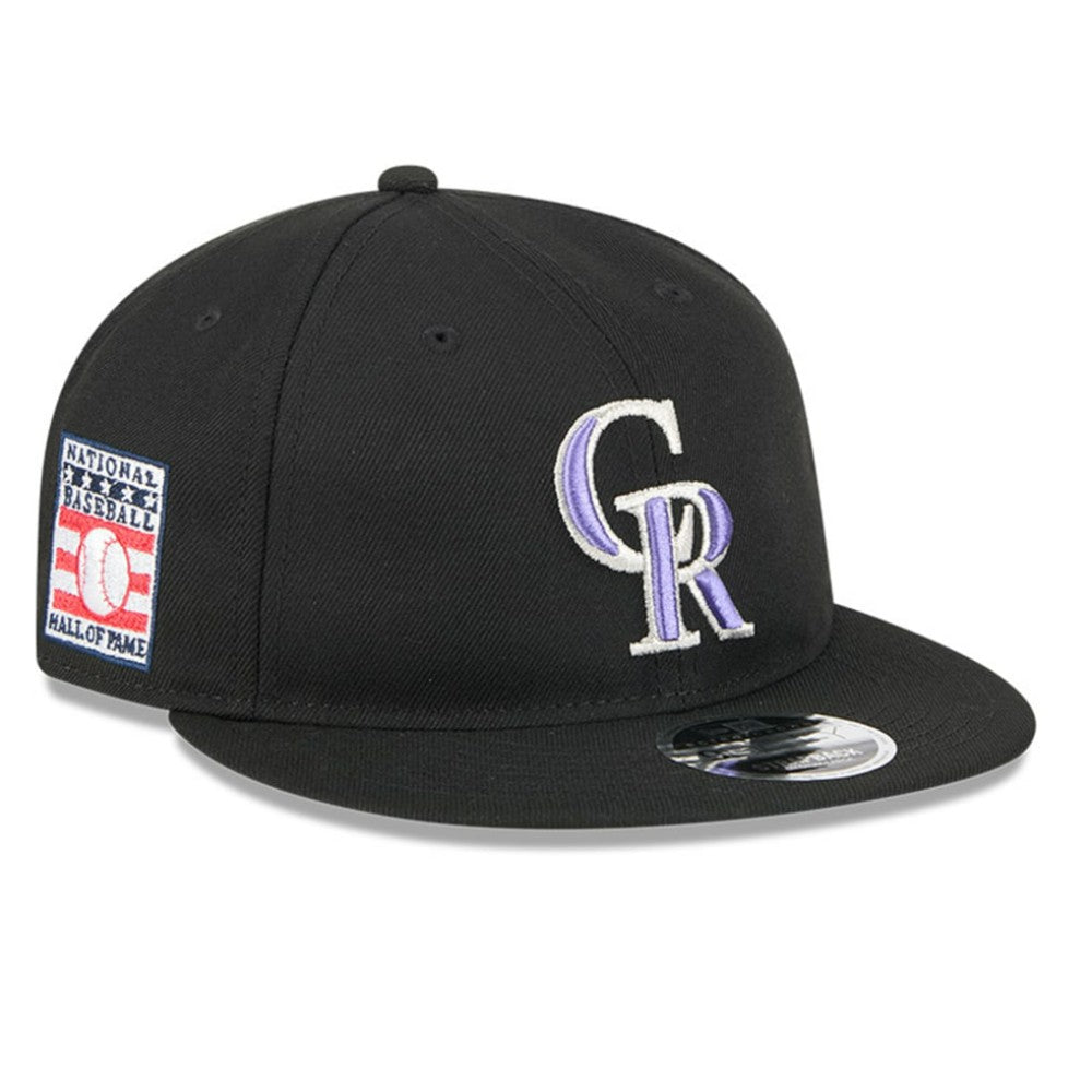 Colorado Rockies New Era Baseball Hall of Fame Retro Crown 9FIFTY Adjustable Hat - Black Hats