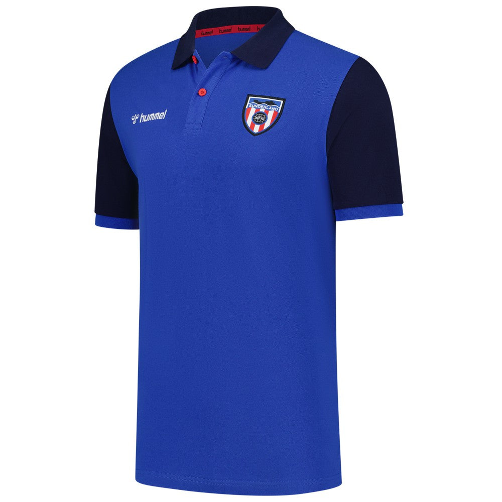 Sunderland Hummel Away Polo Shirt Blue