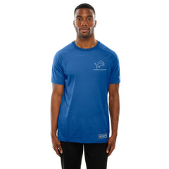 Detroit Lions New Era Functional Fandom Reflective T-Shirt - Blue T-shirts