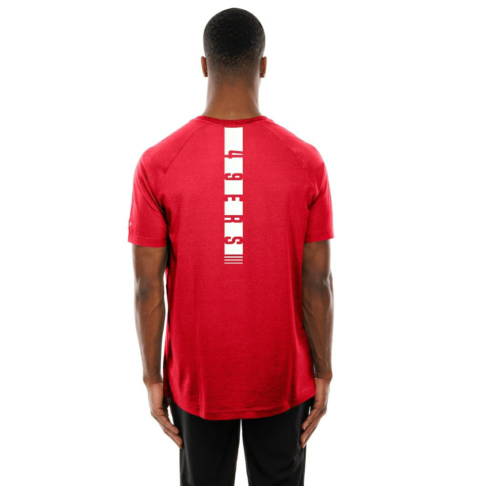San Francisco 49ers New Era Functional Fandom Reflective T-Shirt - Scarlet T-shirts