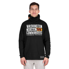 Washington Commanders New Era Functional Fandom Balaclava Helmet Stripe Tri-Blend Hoodie - Black Hoodies