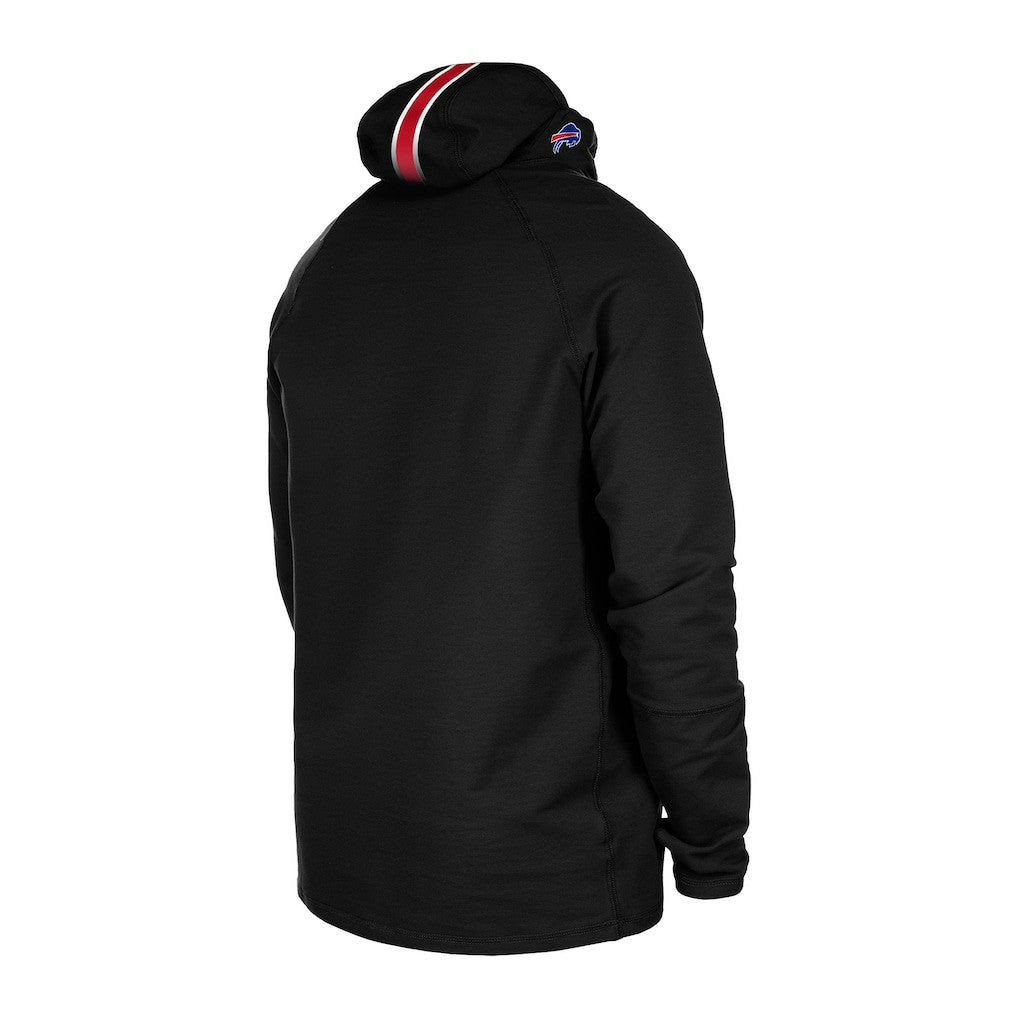 Buffalo Bills New Era Functional Fandom Balaclava Helmet Stripe Tri-Blend Hoodie - Black Hoodies