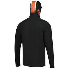 Chicago Bears New Era Functional Fandom Balaclava Helmet Stripe Tri-Blend Hoodie - Black Hoodies