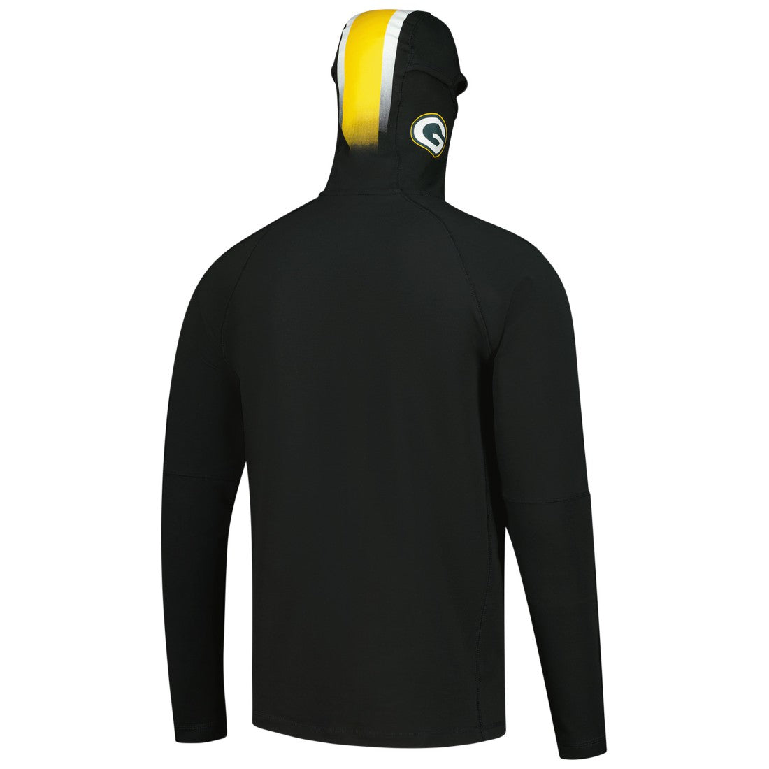 Green Bay Packers New Era Functional Fandom Balaclava Helmet Stripe Tri-Blend Hoodie - Black Hoodies