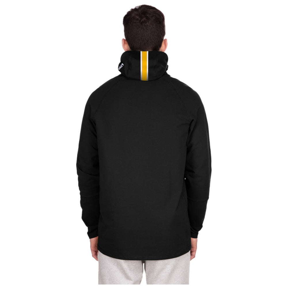 Green Bay Packers New Era Functional Fandom Balaclava Helmet Stripe Tri-Blend Hoodie - Black Hoodies