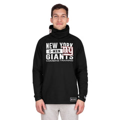 New York Giants New Era Functional Fandom Balaclava Helmet Stripe Tri-Blend Hoodie - Black Hoodies