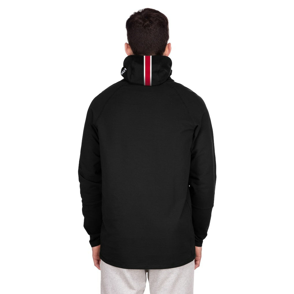 New York Giants New Era Functional Fandom Balaclava Helmet Stripe Tri-Blend Hoodie - Black Hoodies