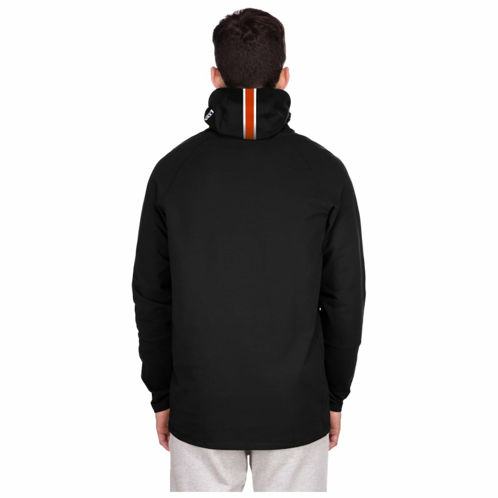 Cincinnati Bengals New Era Functional Fandom Balaclava Helmet Stripe Tri-Blend Hoodie - Black Hoodies