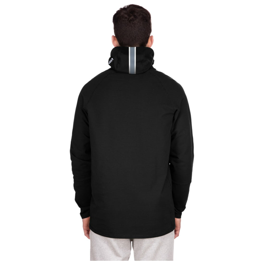 Detroit Lions New Era Functional Fandom Balaclava Helmet Stripe Tri-Blend Hoodie - Black Hoodies